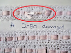 Birch Cotton Lace Trim *White/Pink Inserted Precut Remnant 2.80Mt*Damaged