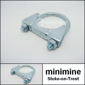 Classic Mini Auspuffschelle 50mm U-Bolzen 2Zoll Anlage Mitte Heck Box Austin Rover - Bild 1 von 1