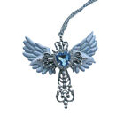 Fashion Wings Cross Pendant Necklace Heart Crystal Choker Punk Jewelry Accessory