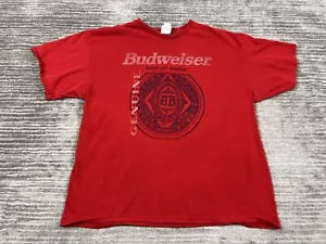 Budweiser Junk Food Tees Shirt Mens Large Red Short Sleeve Tee Cotton - Picture 1 of 11