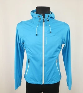 KJUS WOMENS BLUE HOODED JACKET LADIES SEQUOIA SOFTSHELL JACKET size M - Picture 1 of 12