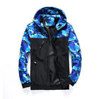 Plus Size Mens Camo Windproof Waterproof Coat Hooded Zipper Jacket Outwear Uk