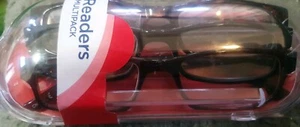 3pk Equate Reading Glasses Clear Lens Black Brown Plastic Frame Readers +3.00  - Picture 1 of 1