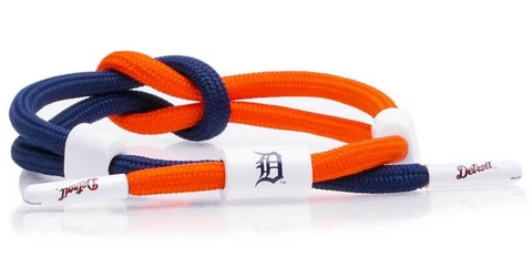 Rastaclat Baseball Detroit Tigers Outfield Knotted Bracelet - Orange & Navy Cover