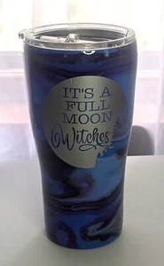 20 Unzen Becher IT'S A FULL MOON WITCHES Handarbeit Resin und Vinyl - Bild 1 von 7