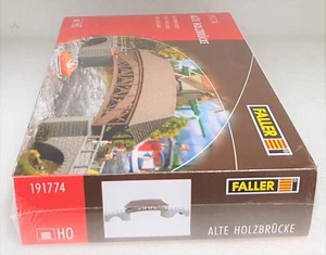 Faller 191774, 35tlg. Bausatz: Alte Holzbrücke, Epoche I, H0, NEU&OVP - Picture 1 of 3