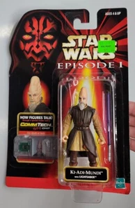 Hasbro 1998 Star Wars Episodio 1 Ki-Adi-Mundi con sable de luz CommTech - Imagen 1 de 2