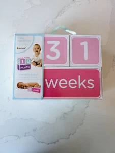Pearhead-Baby Girl Milestone Marker Blocks- Multi Colored- Age Tracker - Picture 1 of 3