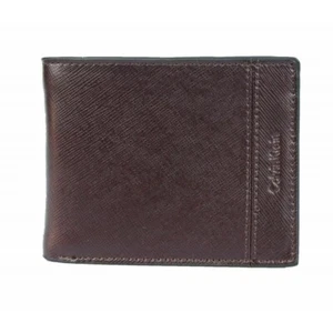 Calvin Klein Para Hombre Cuero Marrón Carro de Crédito Identificación Doble Llavero Juego Cartera 79535 - Imagen 1 de 3