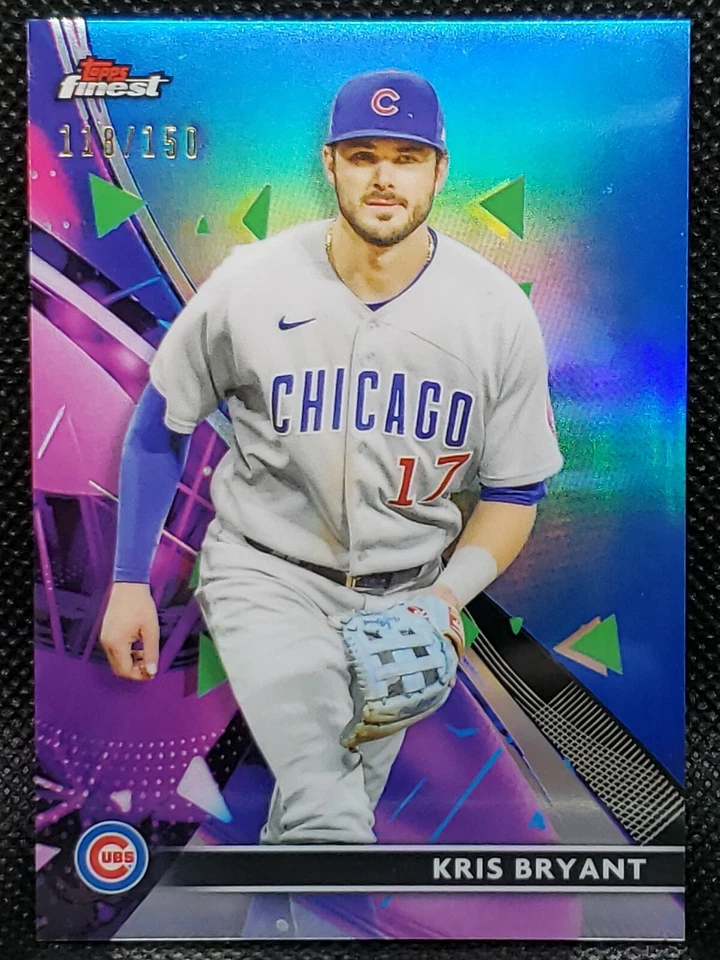 2021 Topps Finest #34 Kris Bryant Blue Refractor 118/150 - Image 1 of 2