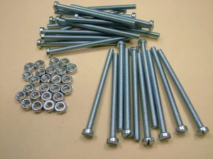 Maschinenschrauben mit Muttern M6x90, 25er Pack, Kreuzschlitz Schlitzbolzen Bolzen Schraube - Bild 1 von 1