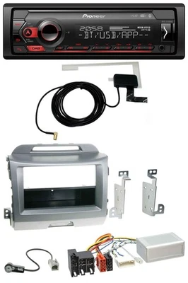 Pioneer DAB USB Lenkrad Bluetooth Autoradio für Kia Sportage 3 10-15 Navi silber - Bild 1 von 4