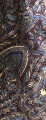 Gravata Oleg Cassini masculina 100% poliéster multicolorida paisley 3,75"x 56" ~EUC~ - Imagem 1 de 4