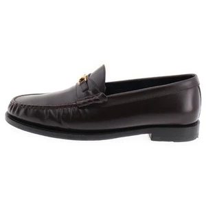 Celine Luco Triomphe Loafers Leather Shoes Buckle Brown 3347736 - Picture 1 of 6