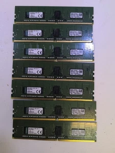 7x Kingston 4GB DDR4 PC4-2133P-RD0-11 ECC REG SERVER Memory KVR21R15S8/4 Tested- - Bild 1 von 2