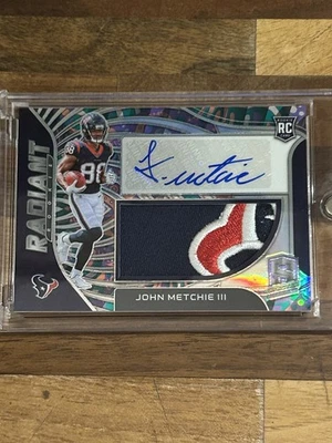 2022 Panini Spectra JOHN METCHIE III Rookie LOGO PATCH /5 RC SSP Texans NFL - Image 1 of 4
