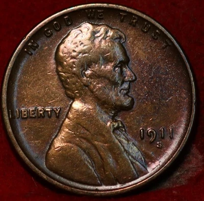 1911-S San Francisco Mint Copper Lincoln Wheat Cent - Image 1 of 2