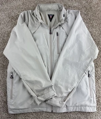 Scottevest Jacket Men's Large Beige Tec Full Zip Hood Convertible - Image 1 of 4