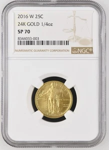 2016-W Gold Centennial - Standing Liberty Quarter - NGC SP70 Brown Label - Picture 1 of 4
