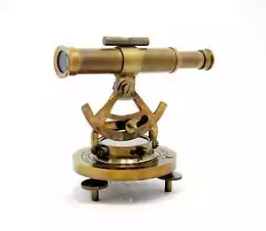 Strumento di rilevamento bussola vintage ottone teodolite alidade telescopio transito - Foto 1 di 6