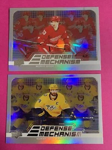 ๐ถ 2022-23 Upper Deck DEFENSE MECHANISM Moritz Seider #DM-4 & Roman Josi #Dm-15 - Picture 1 of 2