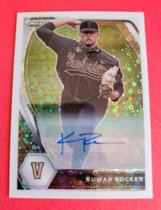 Tarjeta de novato autógrafa auténtica certificada por Kumar Rocker #d3/50 Donut Circle PRIZM - Imagen 1 de 3