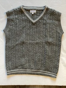 Rachel Riley Kids Unisex Gray Wool Cashmere Blend Vest Sz 10Y - Picture 1 of 6