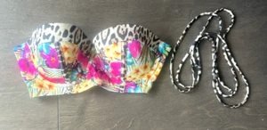 Victoria's Secret Bandeau Natación Top Corsé Estilo Push Up Sin Tirantes Animal 34A - Imagen 1 de 10