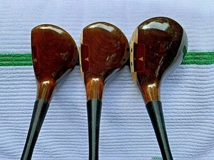 Bob Toski Golf Persimmon 1-3-5 Woods *Guaranteed Factory Original NOS* Amazing - Picture 1 of 12