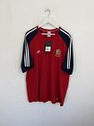 Adidas Rugby The Lions T Shirt Red Blue BNWT Cotton Size XL L Designer Cotton 