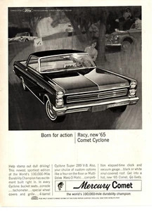 1965 MERCURY COMET / OPTIONAL CYCLONE SUPER 289 V-8 ~ ORIGINAL PRINT AD - Picture 1 of 2