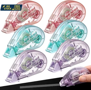 6 Pack Double Sided Tape Roller, Scrapbooking Supplies, Sticky Tape Glue Roller - Picture 1 of 8