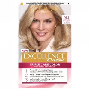 L'Oreal Excellence Creme 9.1 Light Ash Blonde Hair Colour - Picture 1 of 1