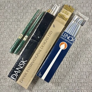 VTG Mixed Lot Of 45 Taper Candles Dansk Designs Hand Dipped Tiny Denmark UNUSED - Picture 1 of 16