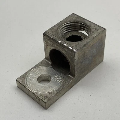 (Paquete de 3) Conector mecánico cuadrado D D129 aluminio 1 agujero 6-300MCM Foto 1 de 4