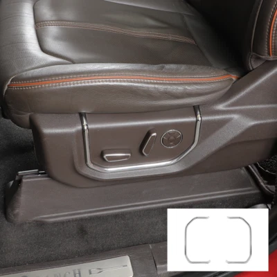 2pcs Front Seat Side Frame Cover Trim Strip For Ford F150 F-150 2015-2020 Chrome - Image 1 of 4