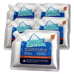 Reusable Ice Pack for Coolers Long Lasting Cooler Ice 01- 5 Pack Lunch Size - Picture 1 of 7