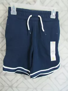 New 365 Kids Shorts Size 5 Boys Blue White Stripes Elastic Waist Drawstring - Picture 1 of 3