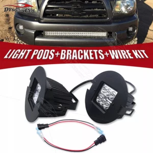 Fit 05-11 Toyota Tacoma Bumper 24W Fog LED Light Pod Bracket w/ Plug N Play Wire - Picture 1 of 7