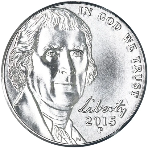 2015 P Jefferson Nickel Choice BU US Coin Cover