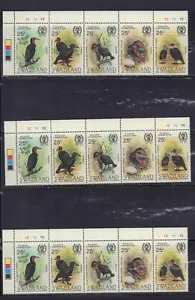 SWAZILAND 1985 AUDUBON BIRDS STRIP X 3 475 MINT MNH - Picture 1 of 1