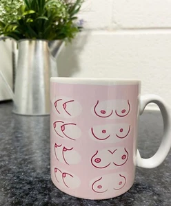 Rosa Humorvolle Weihnachten Alternative Brüste Muster Tasse Künstlerisch Kaffee Tee Getränk - Bild 1 von 2