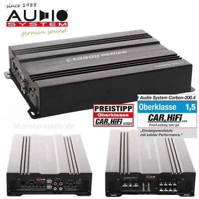 Audio System Carbon 200.4 320 Watt RMS 4-Kanal Auto Endstufe PKW Verstärker - Bild 1 von 4