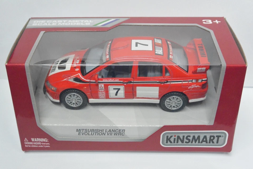 Coche fundido a presión Kinsmart 1:36 - Mitsubishi Lancer Evolution VII WRC KT5048 Foto 1 de 1