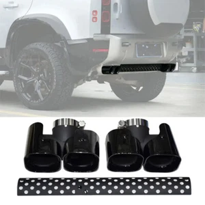 Für Land Rover Defender 90 110 2020-2024 3Pcs Endschalldämpfer-Endrohre/Schwarz - Bild 1 von 16