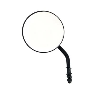 Specchietto Retrovisore Nero Tondo 4 Pollici per Harley Sportster Dyna Softail - Immagine 1 di 4