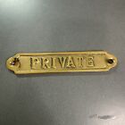 Antique Brass Private Door Plaque Sign With Screws