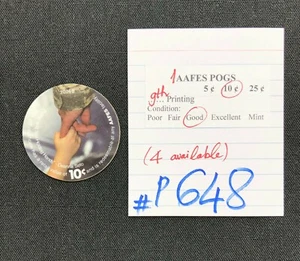 AAFES POGS, 9th Series/Printing, 1 POG, 10¢ , #P648, GOOD - Picture 1 of 2