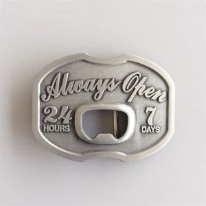 Antique Silver Vintage Style Bottle Opener Belt Buckle also Stock in the US - Picture 1 of 6