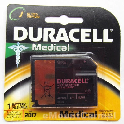 2PC Duracell J Type 6.0V Home Medical Alkaline Battery (7K67BPK) Best by 2029 6V - Image 1 of 2